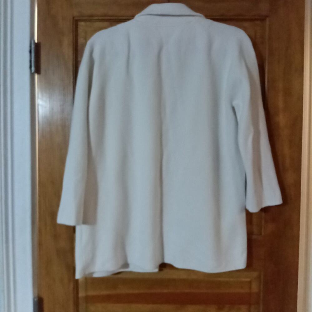 J.Crew Sophie Ivory Merino Wool Blend Open Blazer Cardigan Jacket Med. - Picture 2 of 6